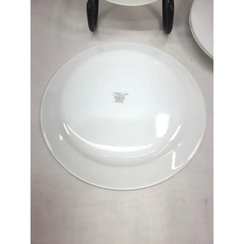 Corelle Livingware Winter Frost White 10 inch Dinner Plate Set of 4‎